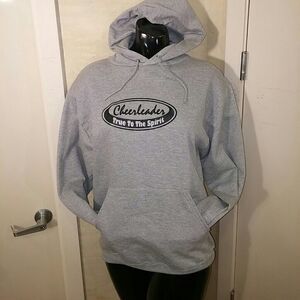 COPY - HOODED HEATHER GREY SWEATSHIRT.
